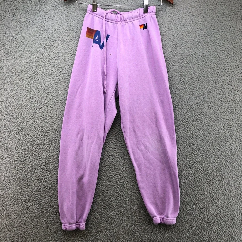 Aviator Nation Sweatpants Joggers Womens‎ XS Bundle Multicolor Rainbow Logo 4pk